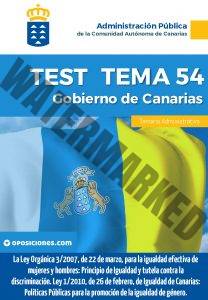 Gobierno de Canarias - Administrativo Tema 54 - Test 1