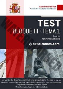 Administrativo AGE · Bloque III · Tema 1 · Test 1