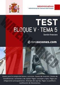 Administrativo AGE · Bloque V · Tema 5 · Test 1