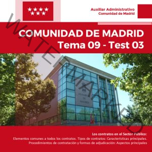 Auxiliar Comunidad de  Madrid - Tema 09 - Test 03